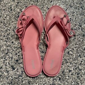 Melissa Pink jelly cute flip flops sandals